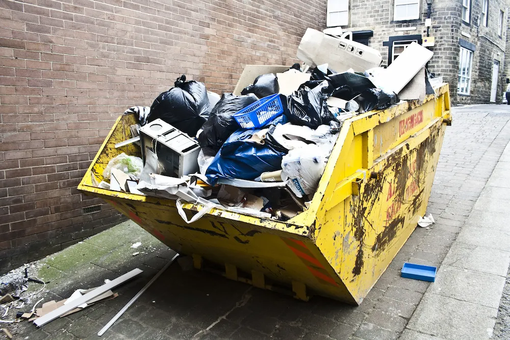 Bin full of junk